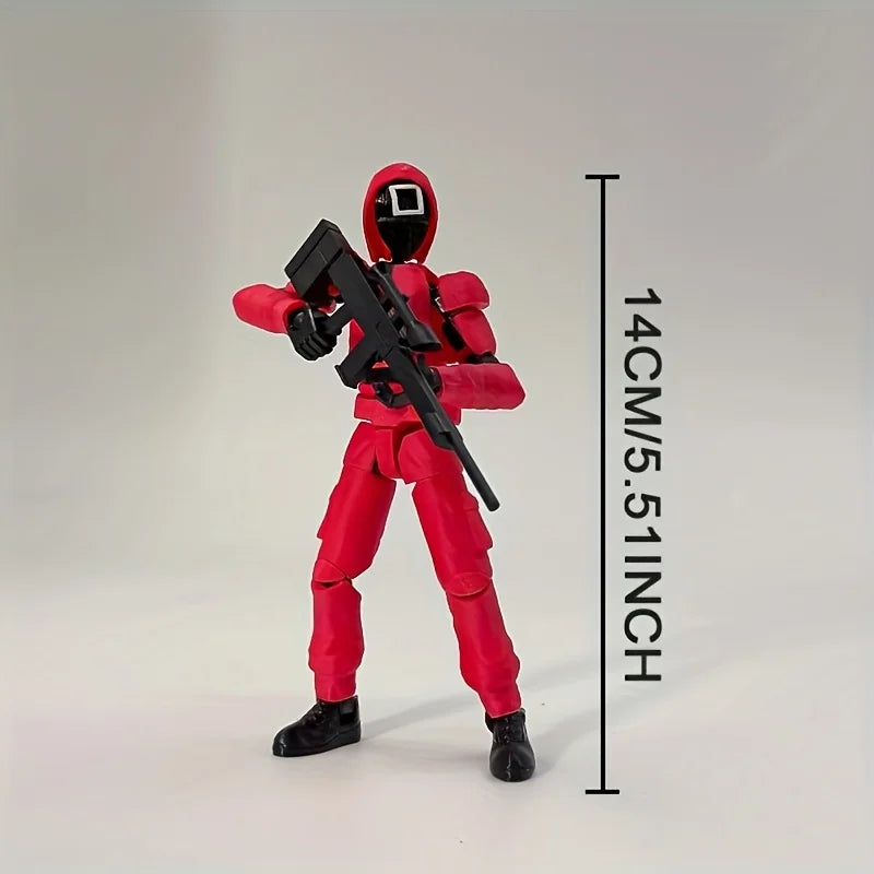 Boneco Articulado 3D Dummy13 – Brinquedo Montável Multiarticulado, Modelo Digital, Ornamento Criativo, Squid Doll Handmade