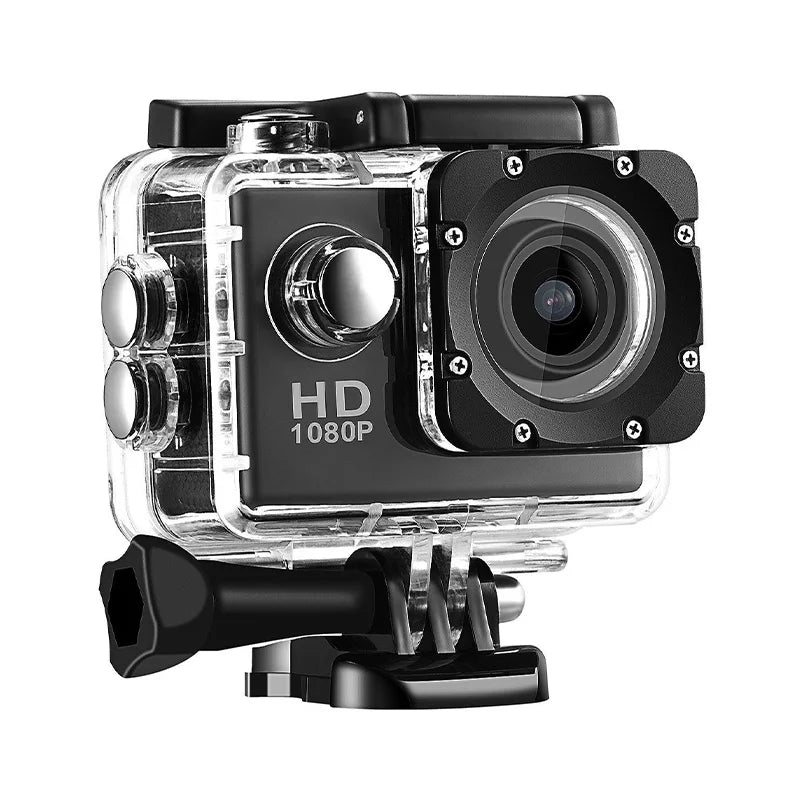 Câmera de Ação 4K Ultra HD com Case à Prova d’Água – Gravação em Vídeo, Tela 2.0", 3MP, Bateria 900mAh, Ideal para Esportes e Aventuras ao Ar Livre