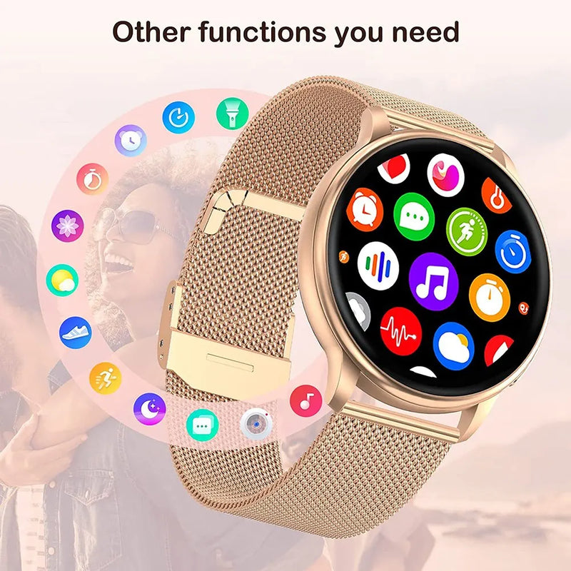 Smartwatch MEVADEN Y22 – Chamadas Bluetooth, Monitor Cardíaco, Fitness Tracker, Esporte e Saúde, Compatível com Android e iOS, Mostrador Personalizável