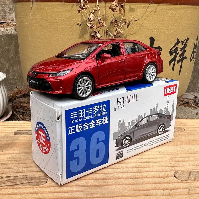 Miniatura Carro Corolla 1:43 – Modelo em Liga Metálica, Coleção, Decoração e Presente Infantil
