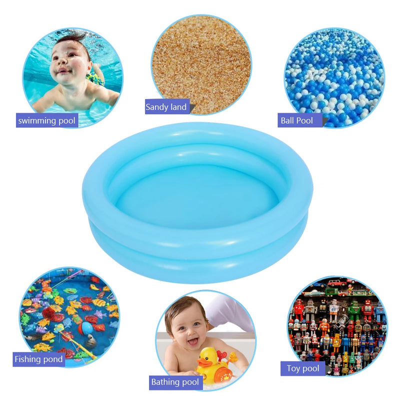 Piscina Inflável Infantil Redonda 60cm – Portátil para Verão | Banheira Bebê | Piscina de Bolinha ou Água | Ideal para Área Interna ou Externa