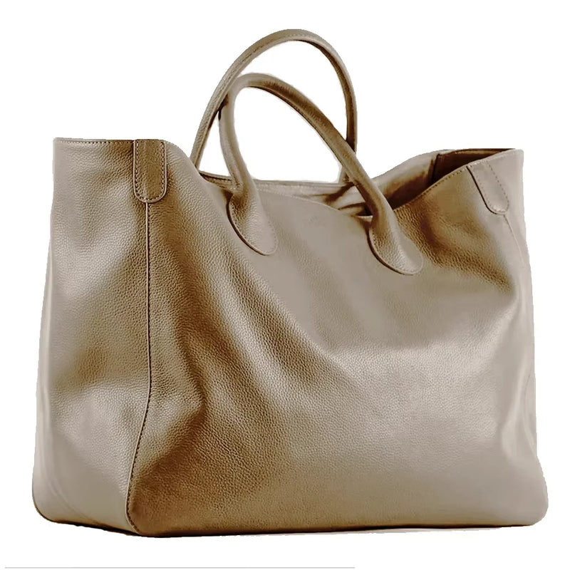 Bolsa Feminina Grande MS 41cm – Couro Legítimo de Alta Qualidade | Estilo Luxuoso para Viagem e Uso Diário