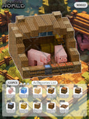 Kit de Blocos Magnéticos Estilo Pixel – Mundo Mine para Crianças 3+ | Brinquedo Educativo STEM com Cubos e Base de Montar