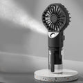 Ventilador Portátil com Umidificador – Mini Ventilador USB Recarregável com Névoa de Água | Ideal para Viagens, Trabalho e Uso Pessoal