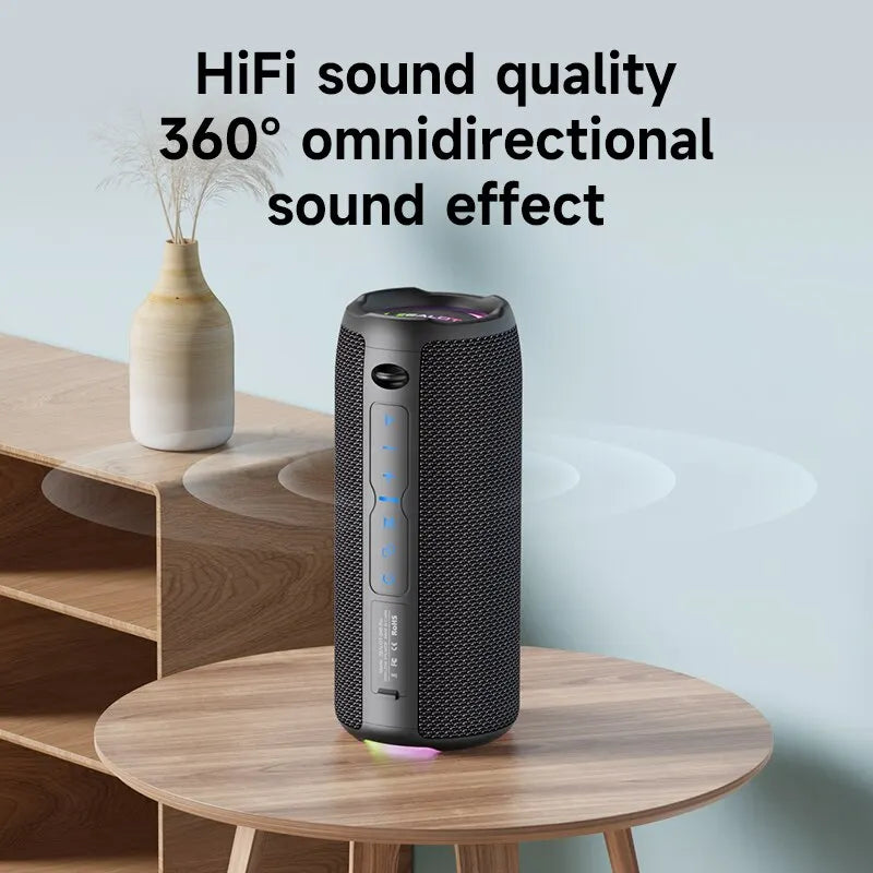 Caixa de Som Bluetooth ZEALOT S49PRO – 20W, Som Potente com Bass Boost, IPX6 à Prova d’Água, Emparelhamento Duplo e TWS