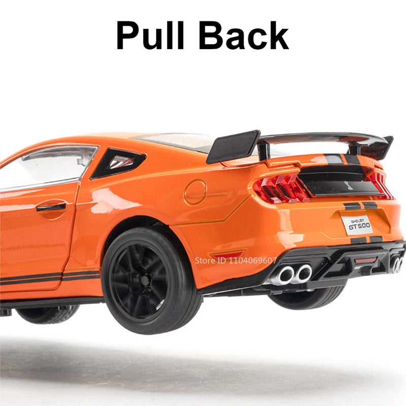Carro Modelo 1:18 Mustang GT500 – Miniatura Diecast com Luz e Som