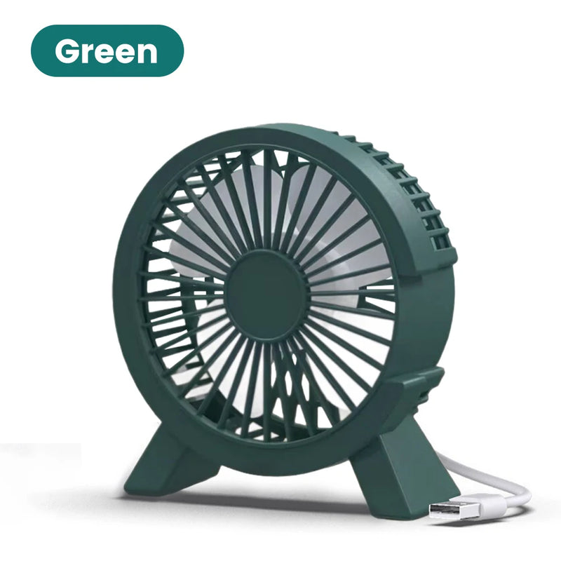 Ventilador USB Elough Portátil e Silencioso – Mini Ventilador de Mesa para Casa, Escritório ou Camping
