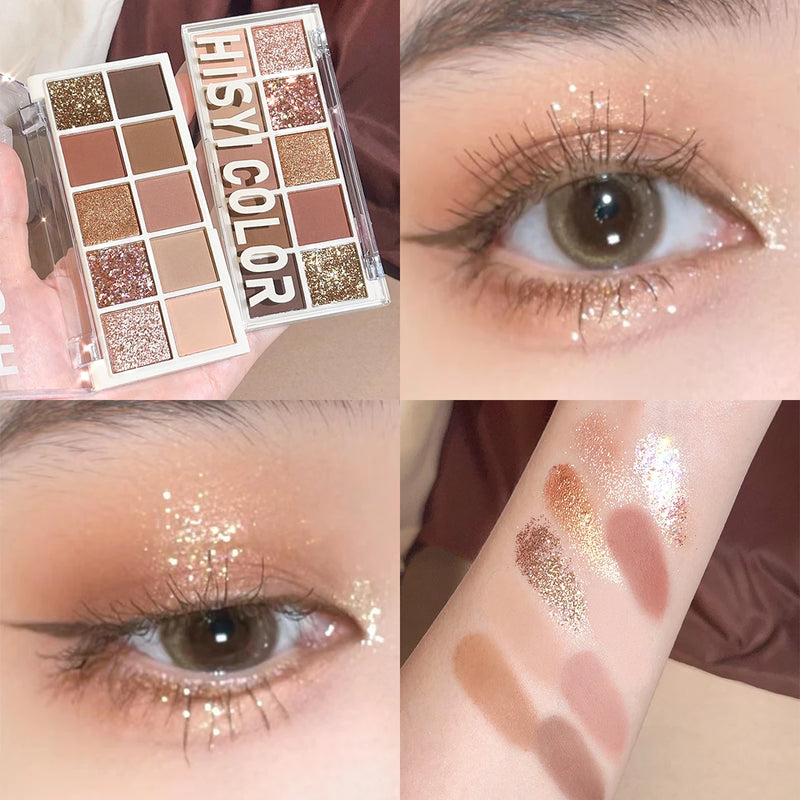 Paleta de Sombras 10 Cores Star Rejuvenation – Tons rosados e marrons com acabamento matte e perolado para makes delicadas e versáteis