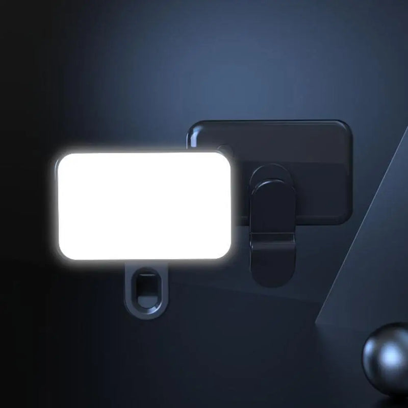 Luz de Preenchimento para Videoconferência com Clipe – LED 3 Cores, Bateria Recarregável, Para Celular, Notebook e Monitor