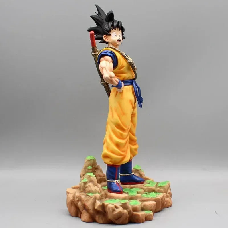 Estátua Goku Dragon Ball – Super Saiyajin com Nuvem Voadora | Figura Colecionável em PVC