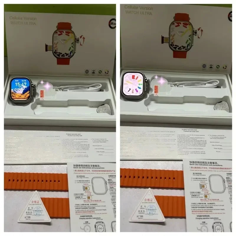 Smartwatch CDS9 Ultra com Câmera Giratória e 4G – Android 9.0, Google Play, Versão Global Original