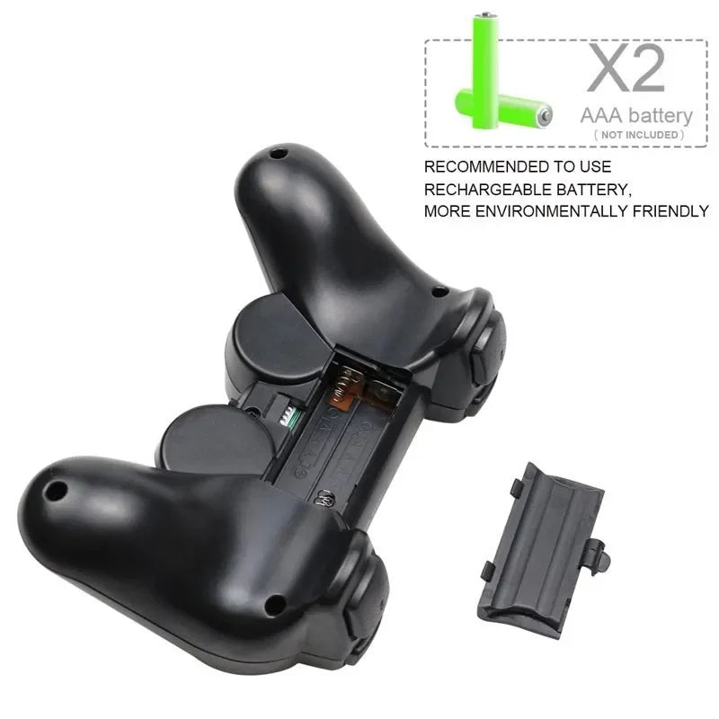 Gamepad Sem Fio PS2 – Joystick 2.4G com Vibração para PS2 e PC