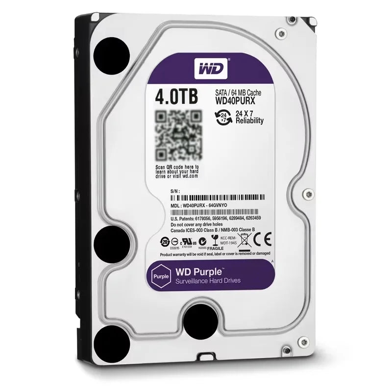 HD WD Purple 500GB 1TB 2TB 3TB 3.5" SATA III | HD Interno para CFTV DVR NVR | 64MB Cache