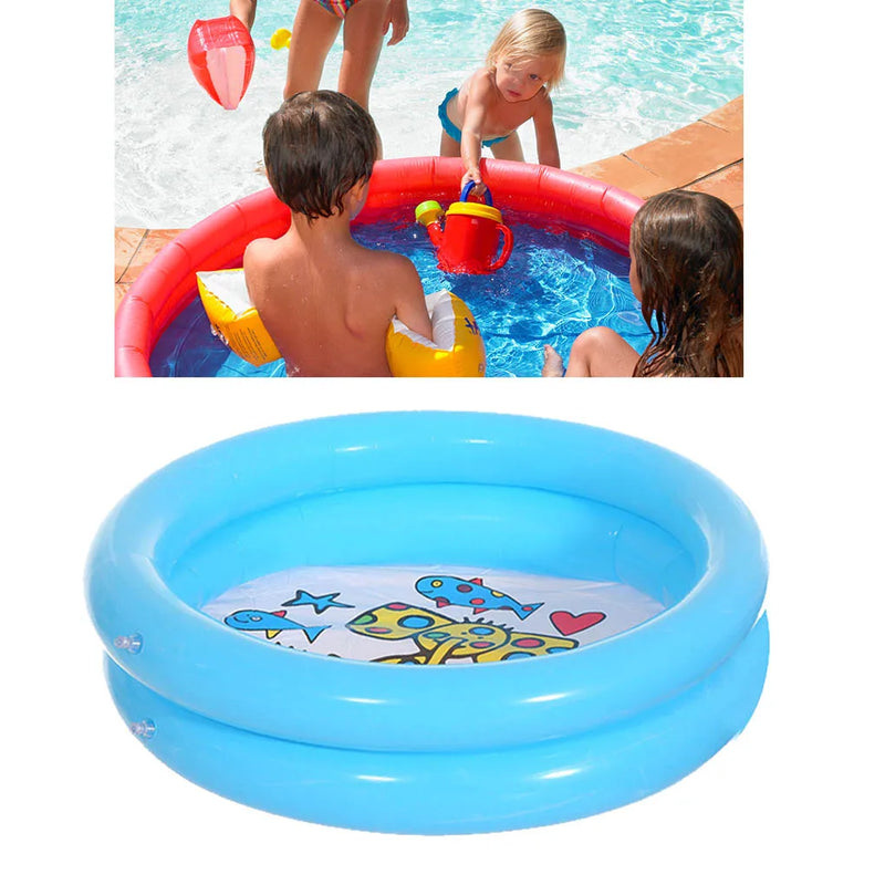 Piscina Inflável Infantil 65x65cm com Estampa de Animais | Banheira Redonda para Bebês – Brinquedo de Verão