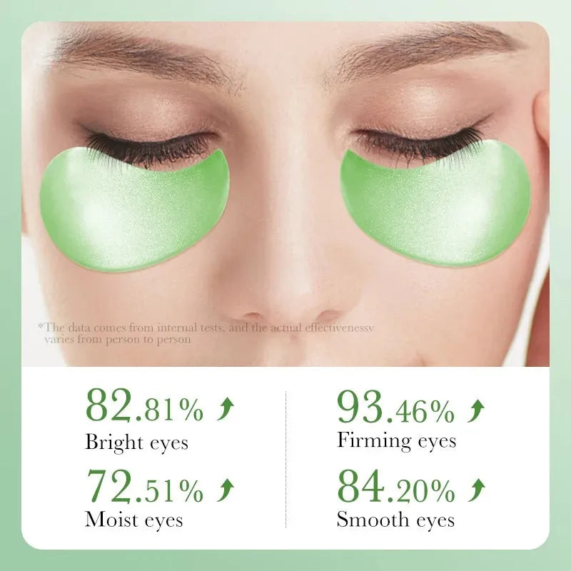 60 Unidades de Máscara para Olhos com Colágeno e Aloe Vera – Antiolheiras, Redução de Bolsas, Hidratação e Antirrugas