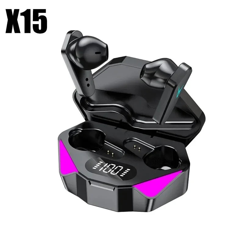 🎧 Fone de Ouvido X15 TWS Bluetooth – Sem Fio, Baixa Latência 65ms, Microfone Integrado, Ideal para Jogos e Esportes – Compatível com Xiaomi, iPhone e Android