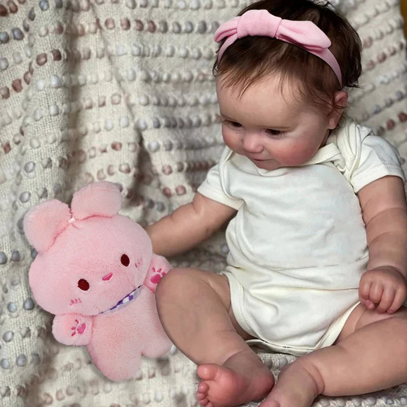 Boneca Reborn Realista BRASTOY – Menina 48cm | Corpo Inteiro em Silicone, Pintada à Mão