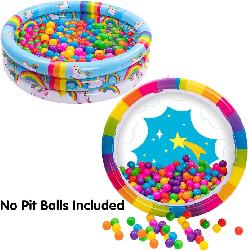 Piscina Inflável Infantil Unicórnio Arco-Íris – Diversão e Frescor para Crianças!