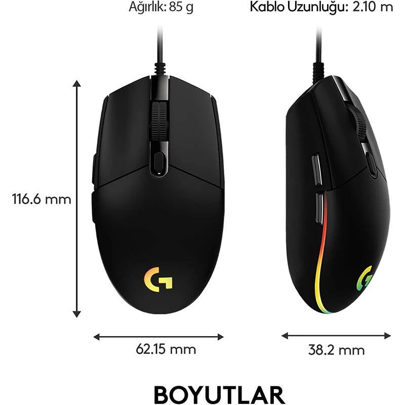 Mouse Gamer Logitech G102 LIGHTSPEED – 8000 DPI, Desempenho Profissional, Versão Sem Driver