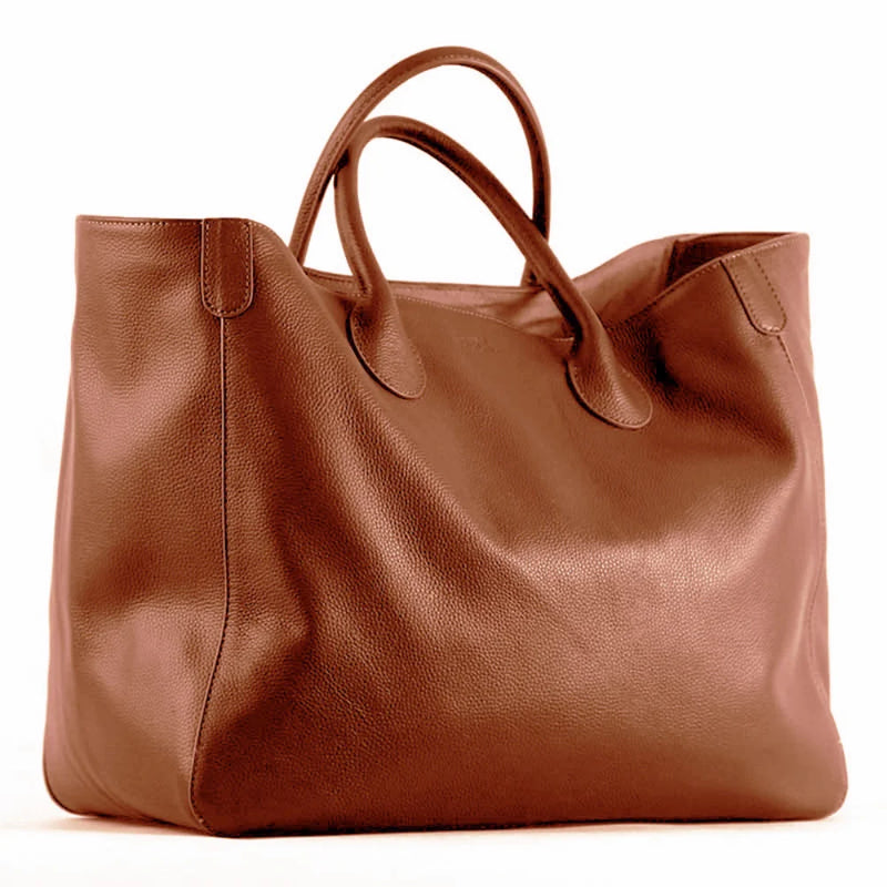 Bolsa Feminina Grande MS 41cm – Couro Legítimo de Alta Qualidade | Estilo Luxuoso para Viagem e Uso Diário