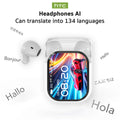 HTC NE20 Fones Bluetooth V6.0 – AI Tradutor, Touch Screen LCD, Wireless, Som Estéreo HD, Uso Esportivo e Longa Duração