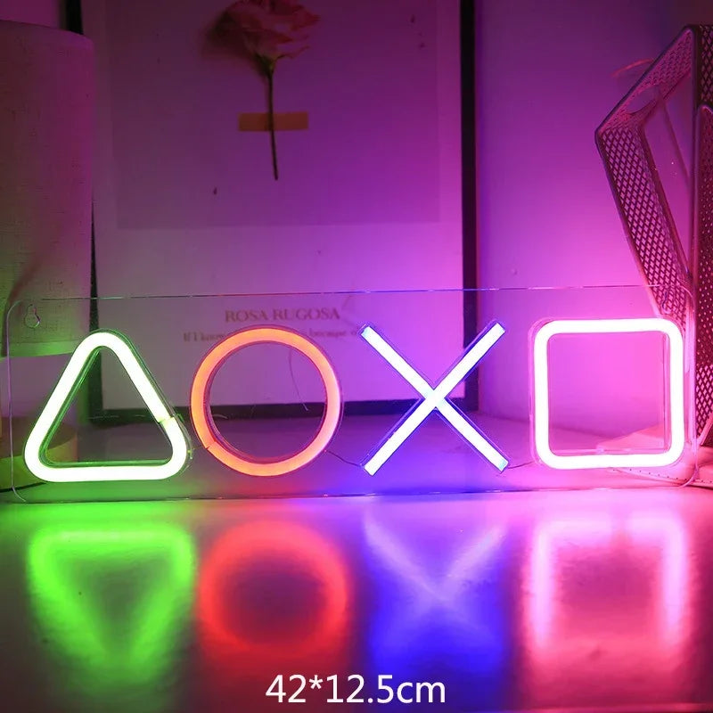 Neon Decorativo USB – Luz LED com Interruptor para Quarto Gamer, Sala de Estar ou Quarto Juvenil