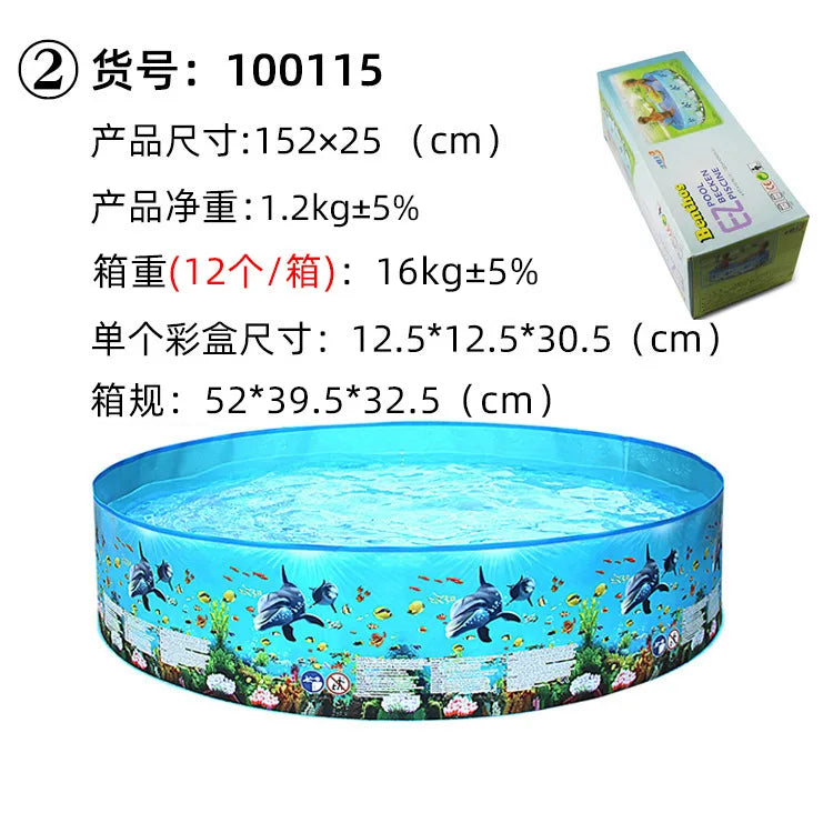 Piscina Dobrável PVC Nuwani – Sem Inflável | Ideal para Crianças, Adultos e Pets | Uso Externo ou Interno