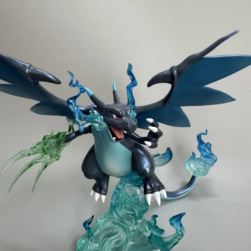 Figura Charizard X 18cm – Modelo Articulado com Mãos Trocáveis | Estátua Decorativa Anime para Colecionadores