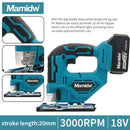 Serra Tico-Tico Sem Fio Mamidw DJV182Z – 18V, Motor Brushless, 340W, Cabo em Barril | Compatível com Bateria Makita 18V