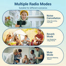 Microfone de Lapela Estéreo Sem Fio com Cancelamento de Ruído e Case Carregadora – Ideal para Entrevistas, Lives e Gravações ao Ar Livre