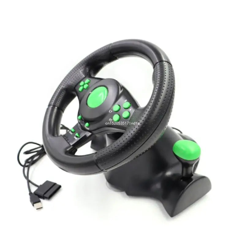 4 em 1 Volante Gamer com Pedais – Rotação 180° com Vibração, USB, Compatível com XB360