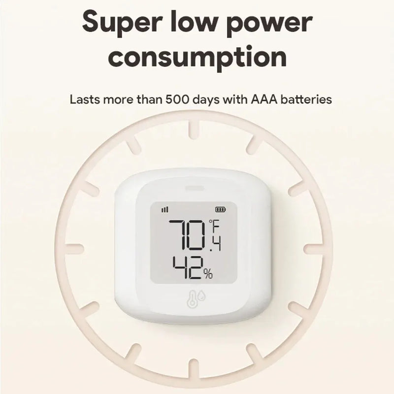 Sensor de Temperatura e Umidade Smart WiFi/Zigbee com Display LCD – Compatível com Home Assistant e Zigbee2MQTT