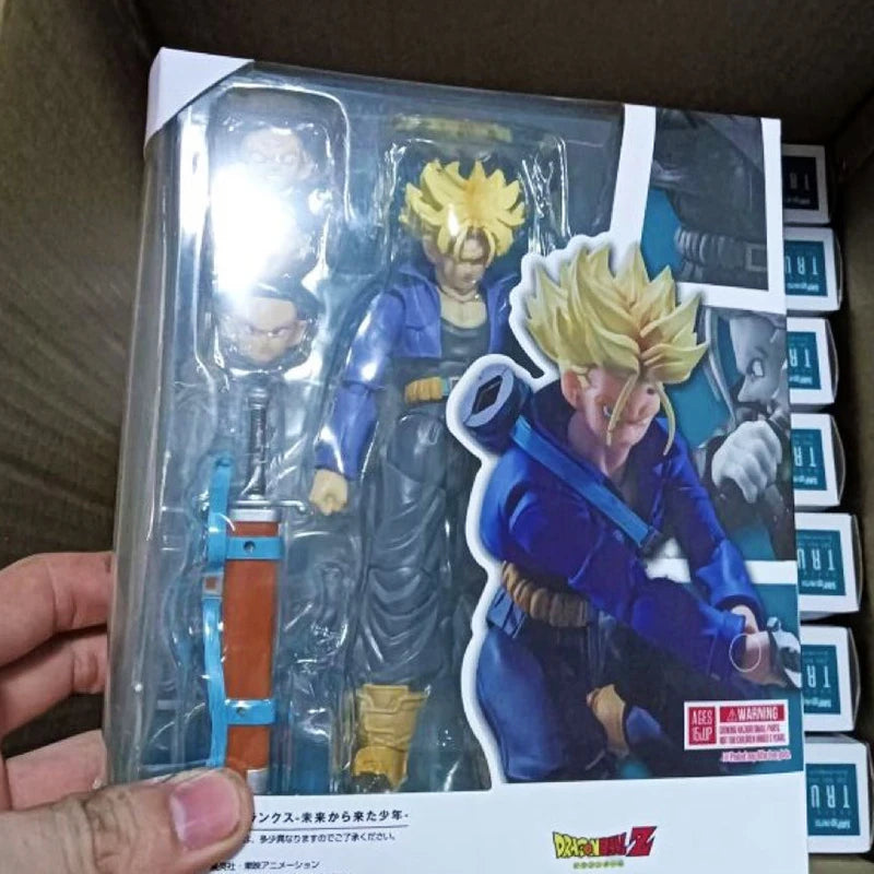 Dragon Ball Z SHF Trunks Super Saiyan Action Figure 15cm Articulado Colecionável Anime Modelo