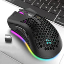 Mouse Gamer Sem Fio BM600 Recarregável com Iluminação RGB e Design Ergonômico – Conexão USB 2.4G para PC, Notebook e Desktop