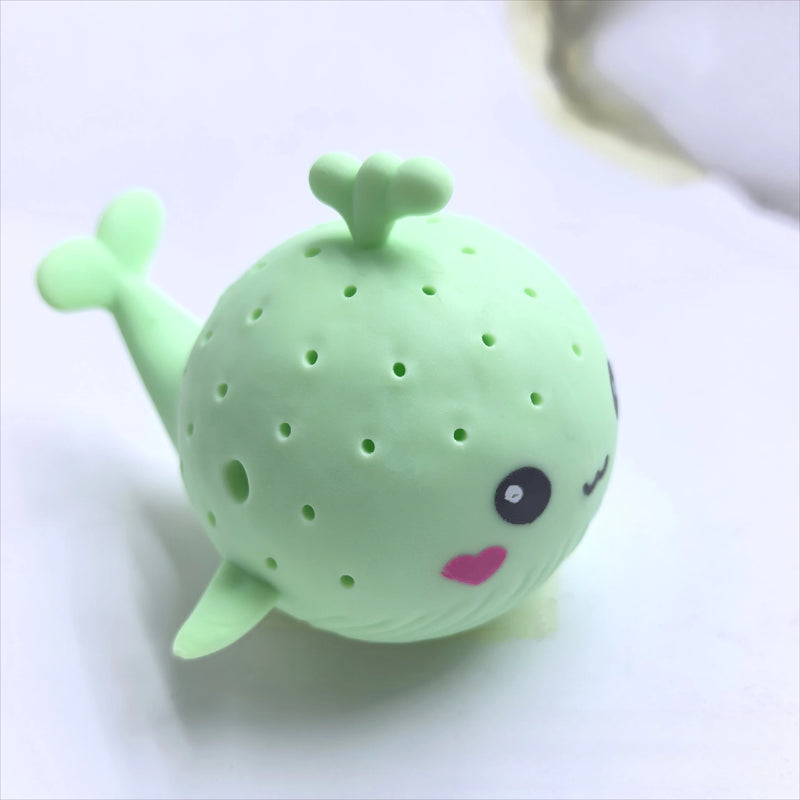 Brinquedo de Banho Infantil Baleia Espremível – Esponja Absorvente de Água | Alívio de Estresse | Brinquedo de Verão para Piscina