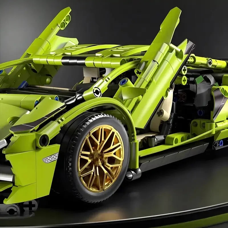 Kit de Montar Carro Esportivo | Blocos de Montar Estilo Corrida – Presente para Crianças e Colecionadores