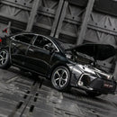 Miniatura Toyota Corolla 1:32 – Liga Metálica com Portas Abertas, Luz e Som, Sistema Pull Back, Coleção e Presente Infantil