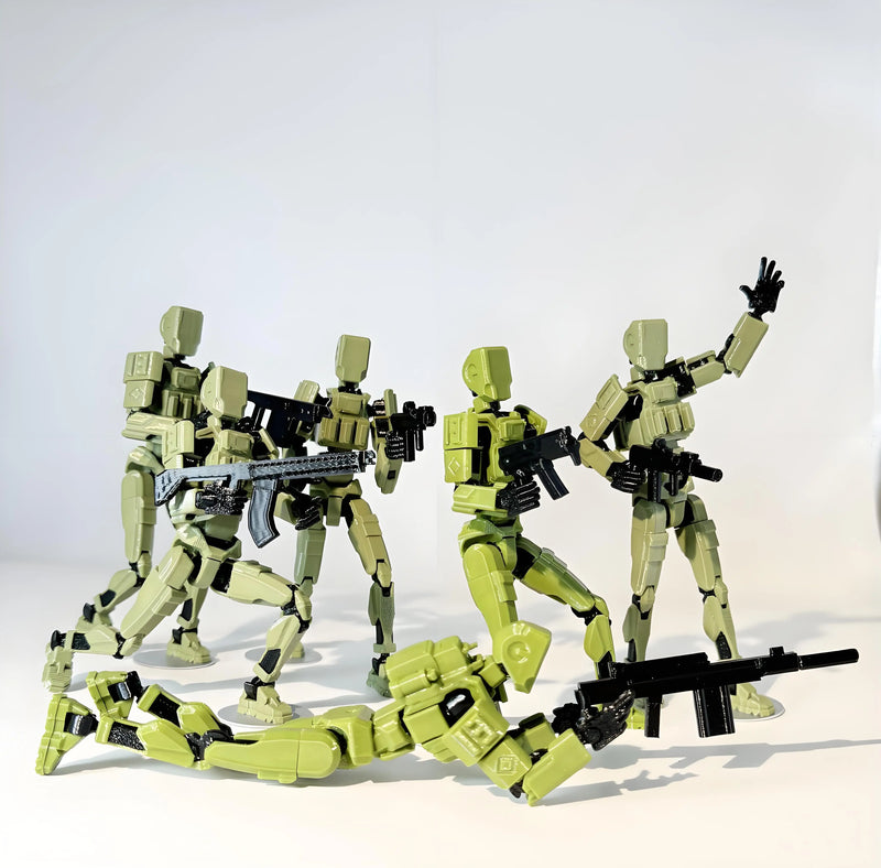 Boneco Articulado 3D Dummy 13 Soldier 2.0 – Robô Multiarticulado Forças Especiais, Action Figure Movível e Colecionável