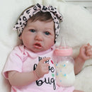 Boneca Reborn Realista Saskia 22" – Toque Suave, Estilo Bebê de Verdade | Menina Toddler