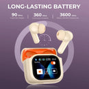 Fone Tradutor Bluetooth com Tela Touch – Tradução Instantânea Bidirecional em Tempo Real | Ideal para Viagens, Negócios e Estudos