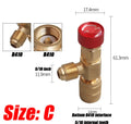 1, 2 ou 4 Válvulas de Segurança para Carga de Gás R410A/R22 – Rosca 1/4" | Adaptador para Ar-Condicionado e Refrigeração