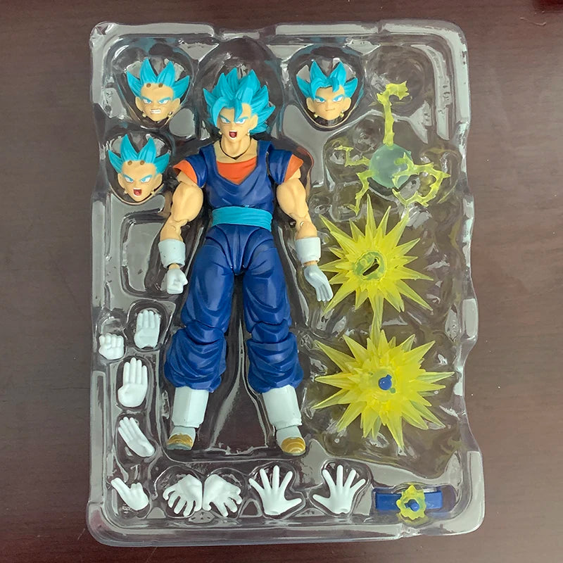 Dragon Ball Z SHF Vegito Super Saiyajin Action Figure 17cm Bandai Modelo Anime Colecionável