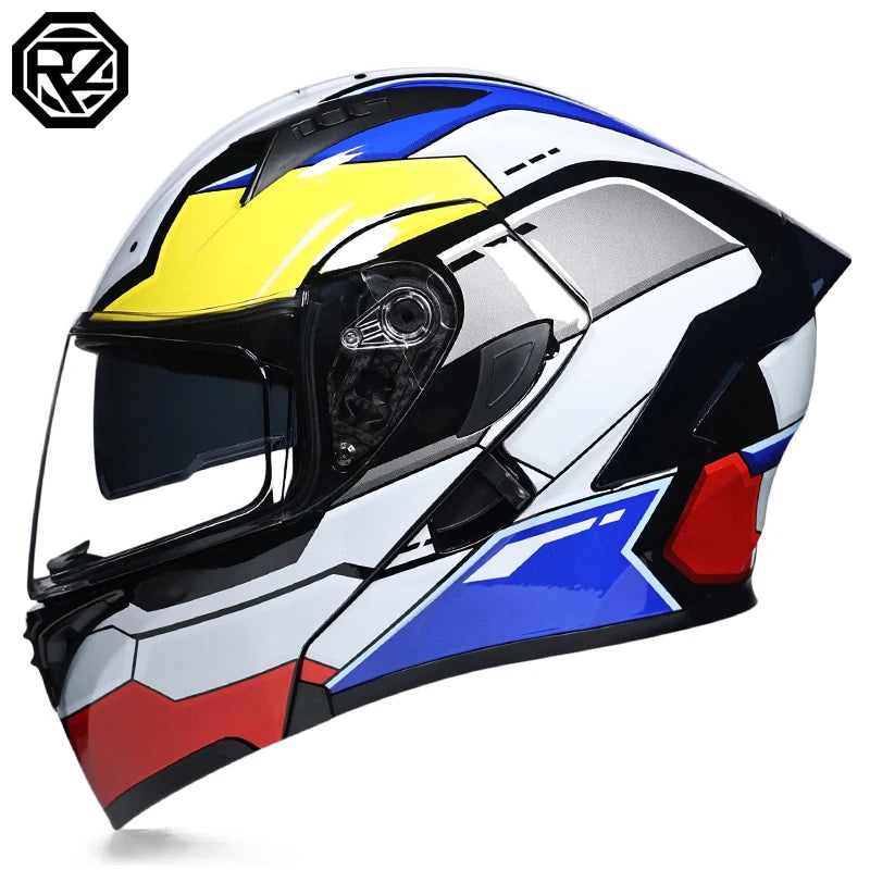 Capacete Modular Flip-Up para Moto – Full Face com Dupla Viseira, Alta Qualidade e Certificação DOT