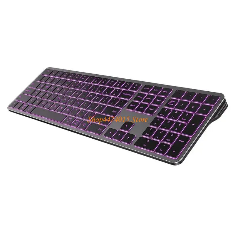 Teclado Sem Fio K1AA com Iluminação – Conexão Multi-Dispositivo, Silencioso e Ideal para Uso Noturno
