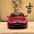 Miniatura Corolla 1:43 – Carro de Liga Metálica, Modelo Colecionável, Presente Infantil e Decorativo