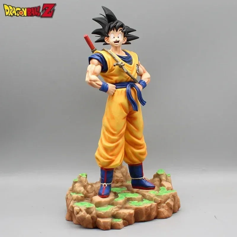 Estátua Goku Dragon Ball – Super Saiyajin com Nuvem Voadora | Figura Colecionável em PVC