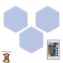 Painel LED Hexagonal Touch – Kit 3/6pcs | Luminária Modular de Parede Sensível ao Toque, Luz Noturna Decorativa