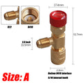 1, 2 ou 4 Válvulas de Segurança para Carga de Gás R410A/R22 – Rosca 1/4" | Adaptador para Ar-Condicionado e Refrigeração