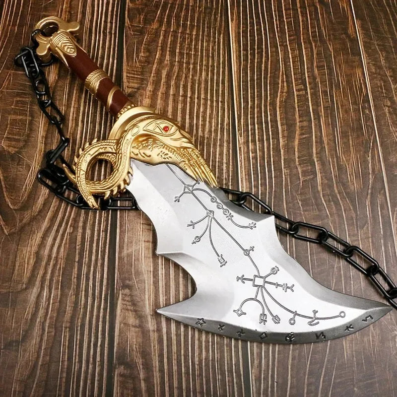 Espada Kratos 45cm – Réplica God of War 4 | Lâmina do Caos / Machado Leviatã | Cosplay, Decoração ou Brinquedo