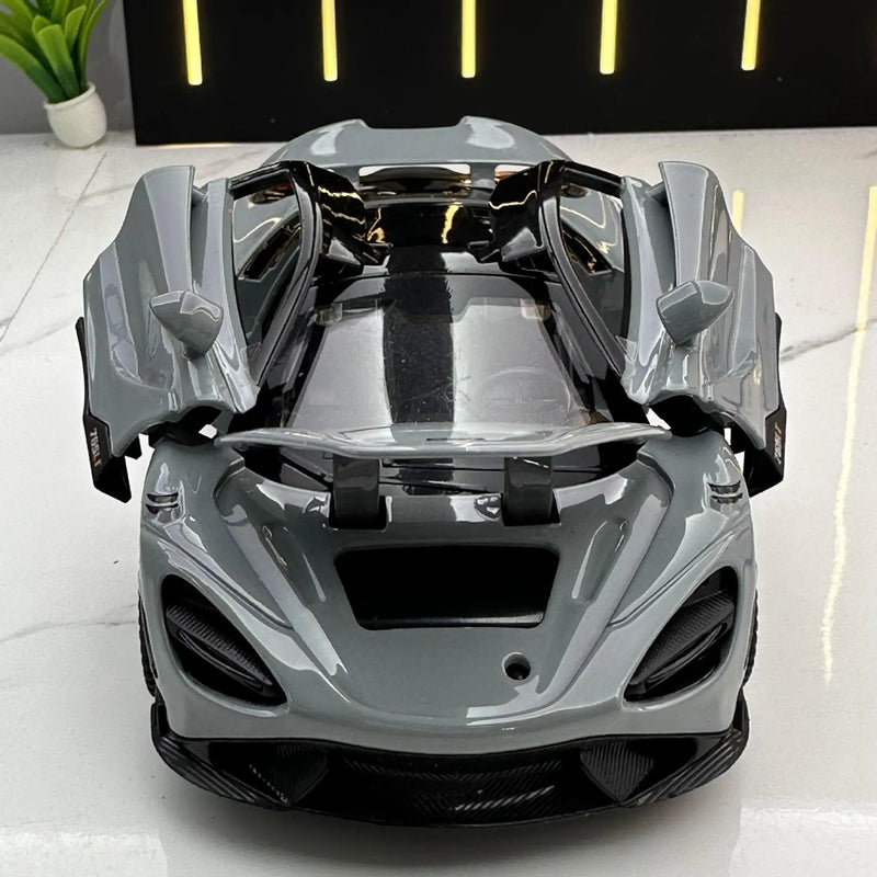 1:32 McLaren 765LT – Modelo Fast & Furious 7 | Carro de Metal com Luz e Som | Brinquedo e Decoração